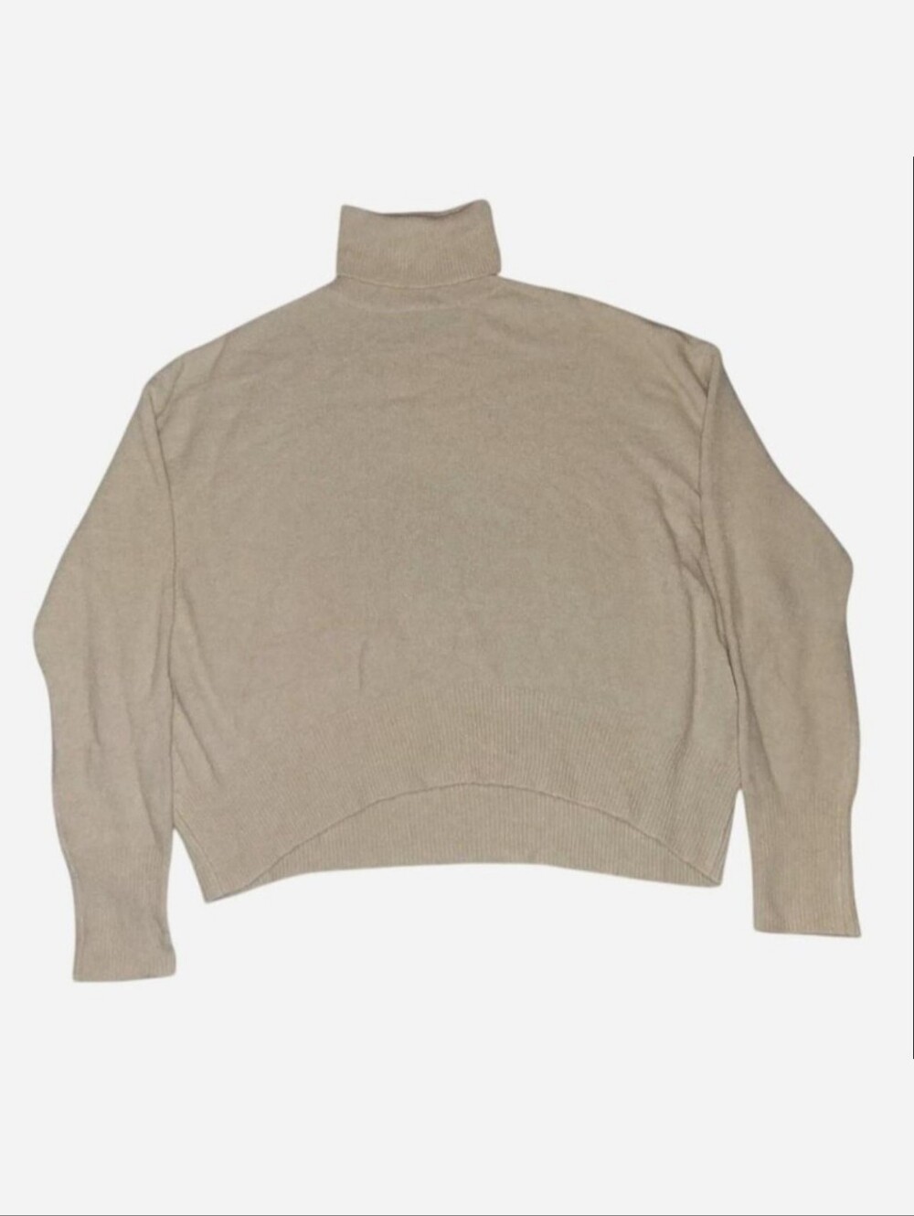 S | jolie beige creme turtleneck sweater